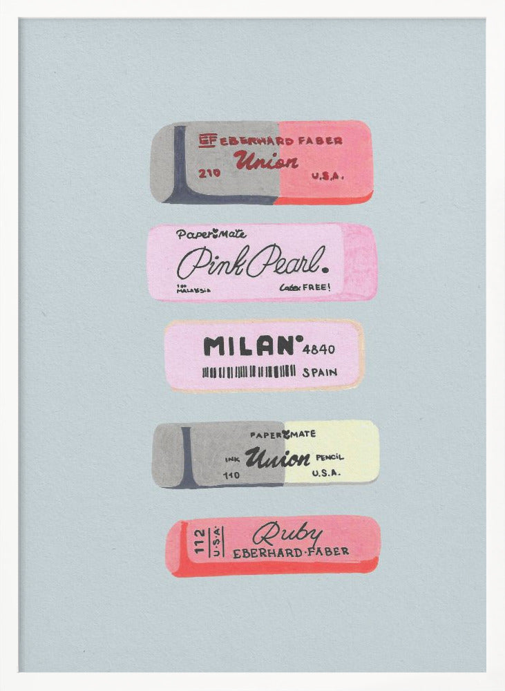 Erasers Art Print - Poster / Art Print