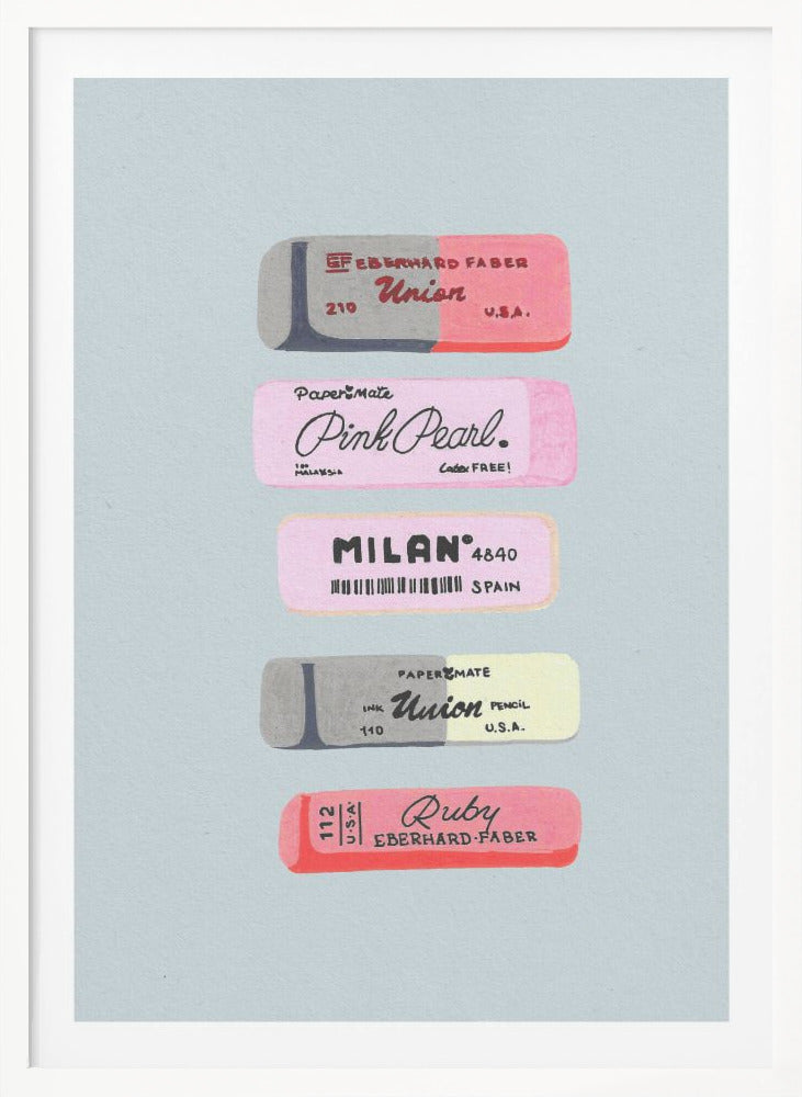 Erasers Art Print - Poster / Art Print
