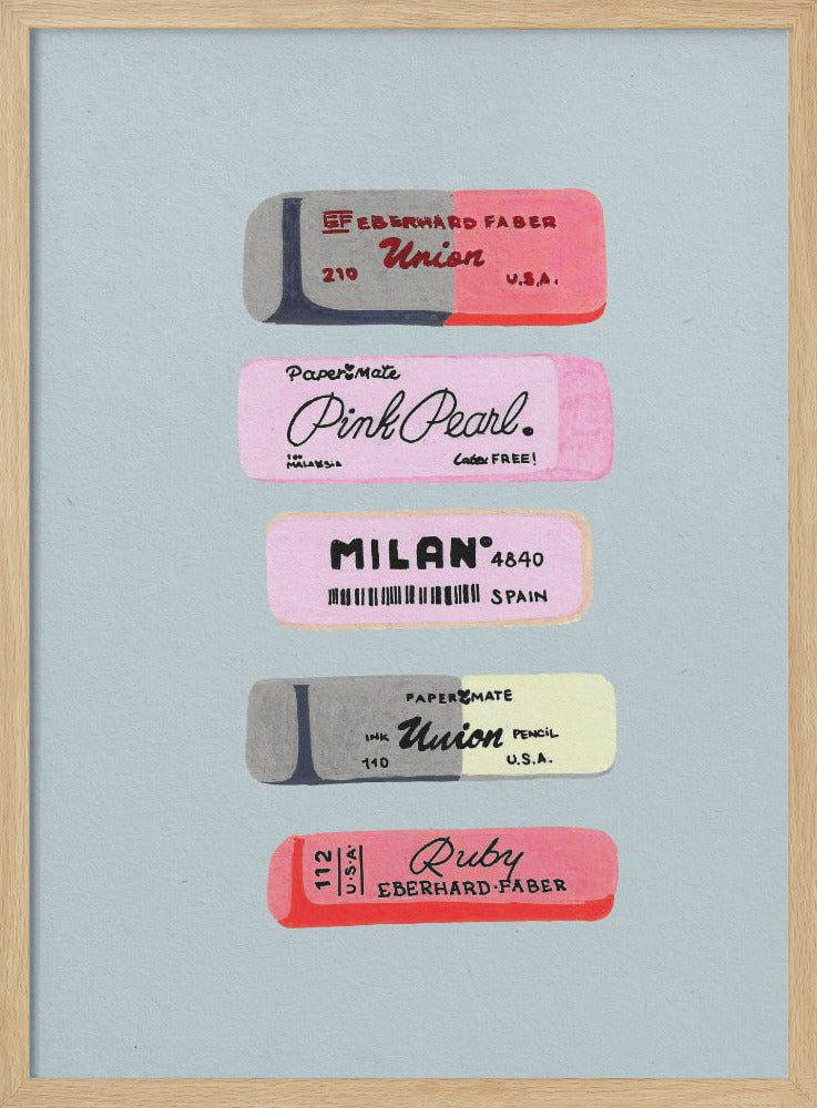 Erasers Art Print - Poster / Art Print