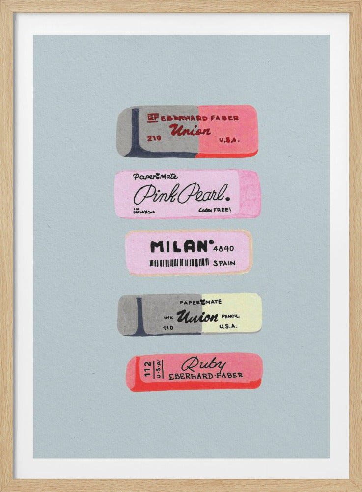 Erasers Art Print - Poster / Art Print