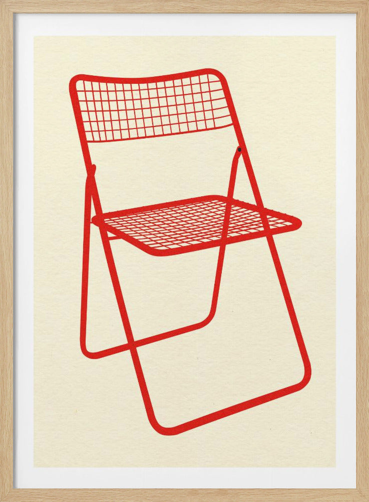 Ted Net Chair Red - Poster / Art Print
