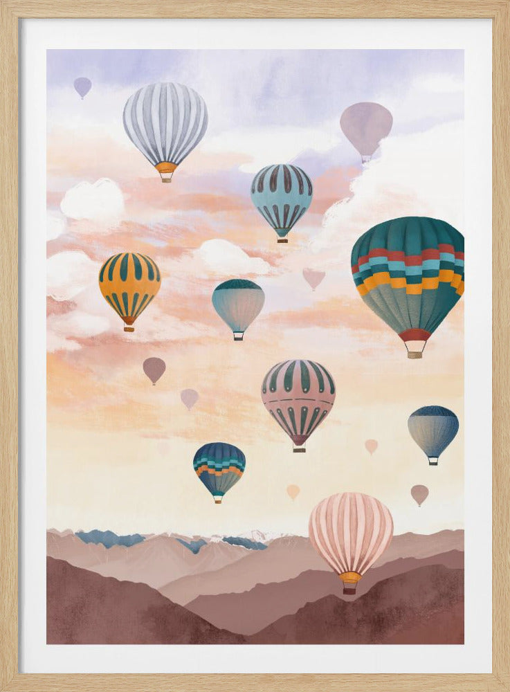Airballoon Sky - Poster / Art Print