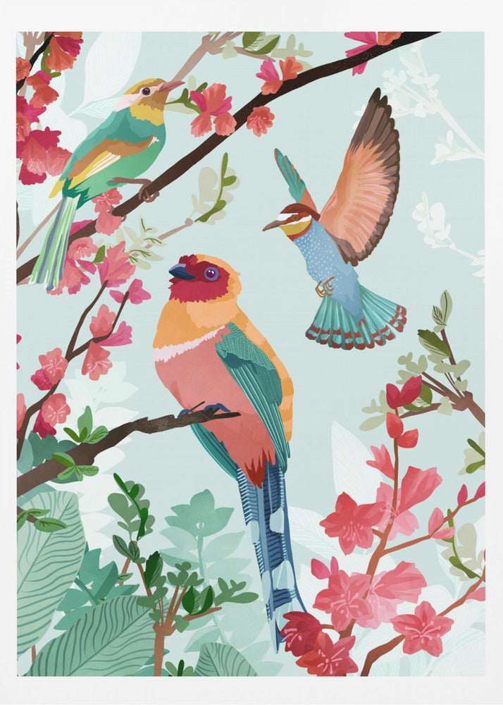 Birds of Summer - Poster / Art Print