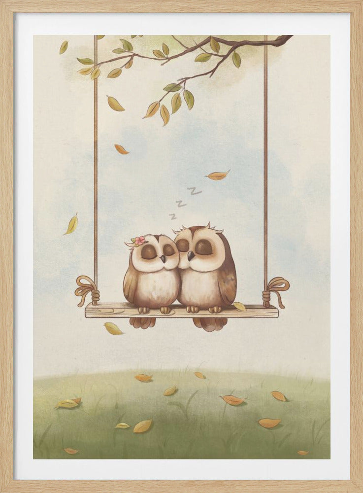 Owls in love - Poster / Art Print