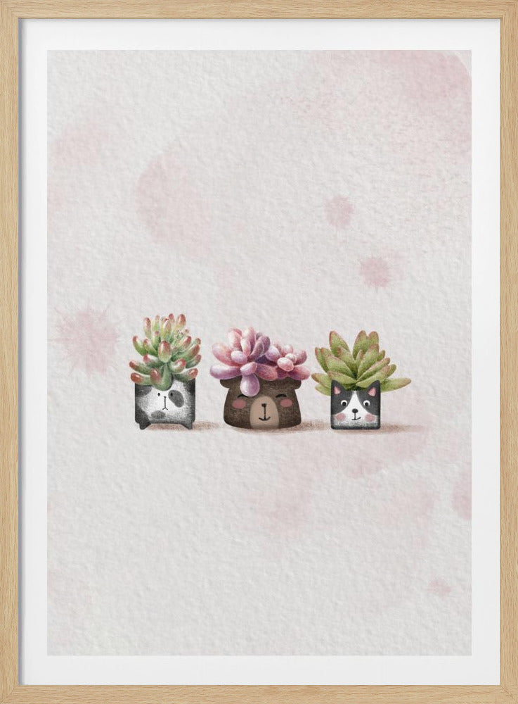 Cute Succulents - Poster / Art Print