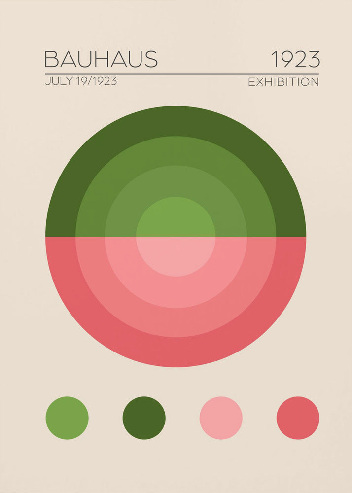 Bauhaus Yesil Daire - Poster / Art Print