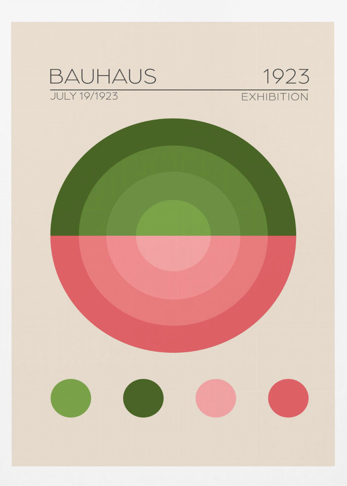 Bauhaus Yesil Daire - Poster / Art Print