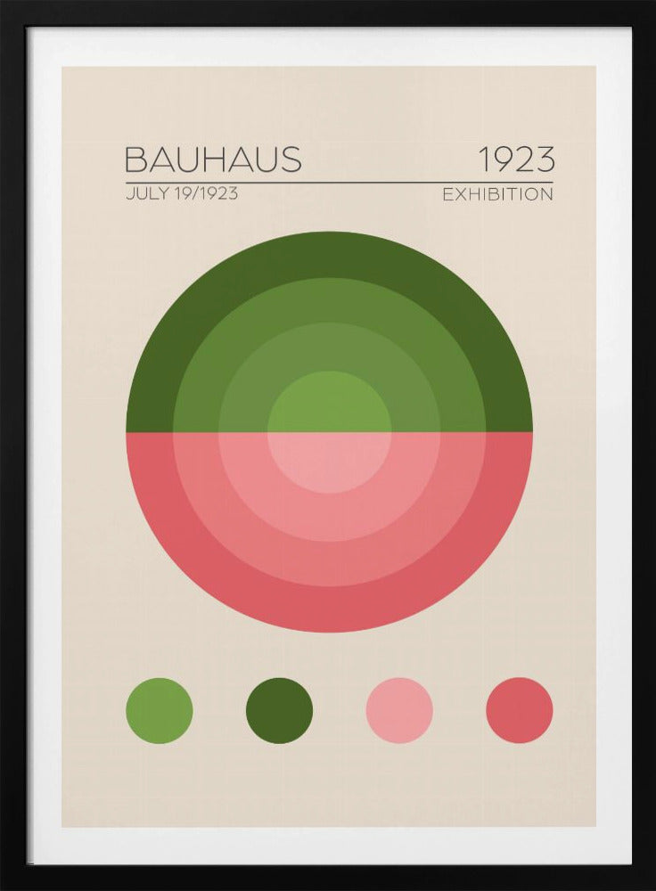 Bauhaus Yesil Daire - Poster / Art Print