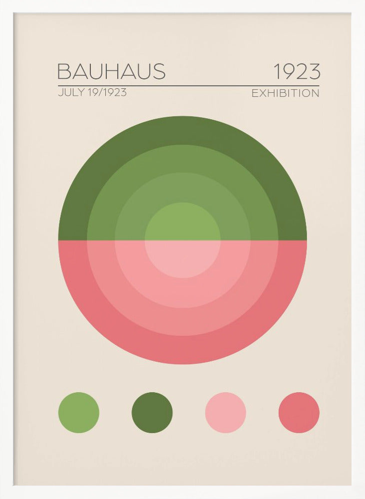 Bauhaus Yesil Daire - Poster / Art Print