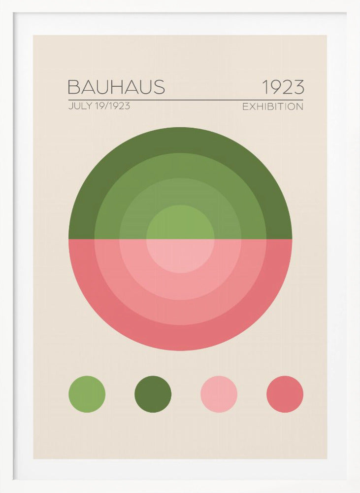 Bauhaus Yesil Daire - Poster / Art Print