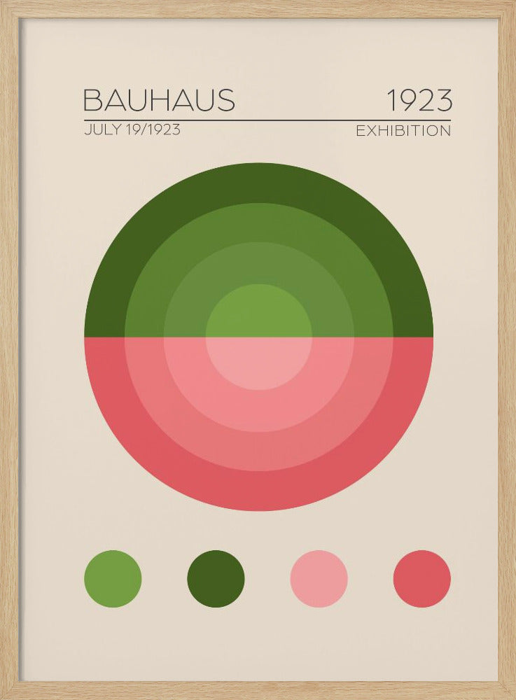 Bauhaus Yesil Daire - Poster / Art Print
