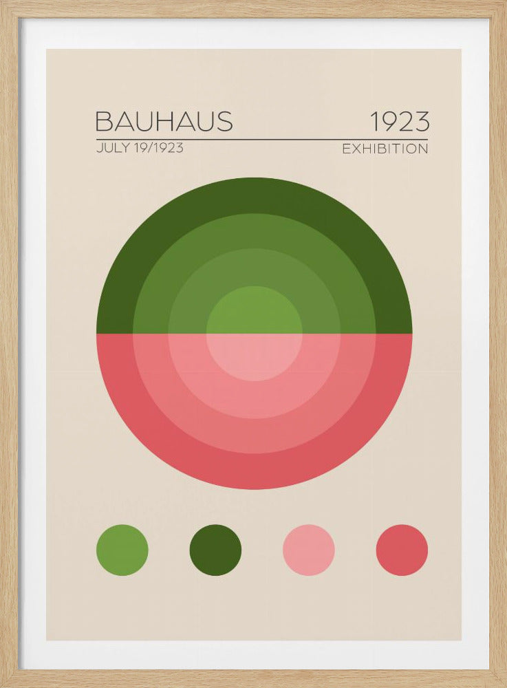 Bauhaus Yesil Daire - Poster / Art Print