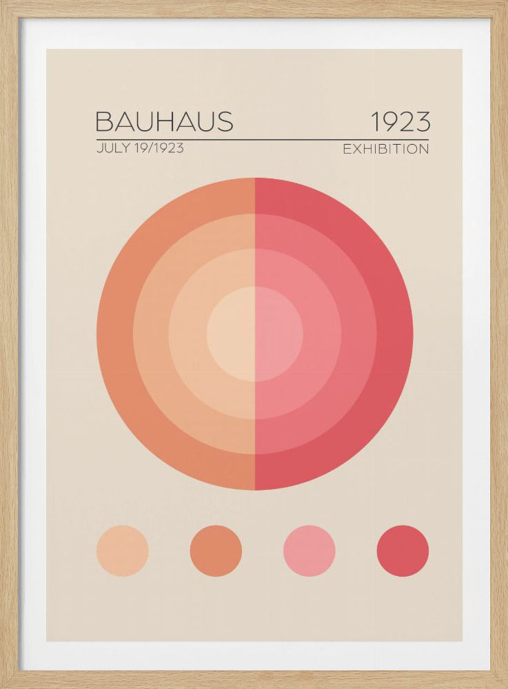 Bauhaus Pembe Daire - Poster / Art Print