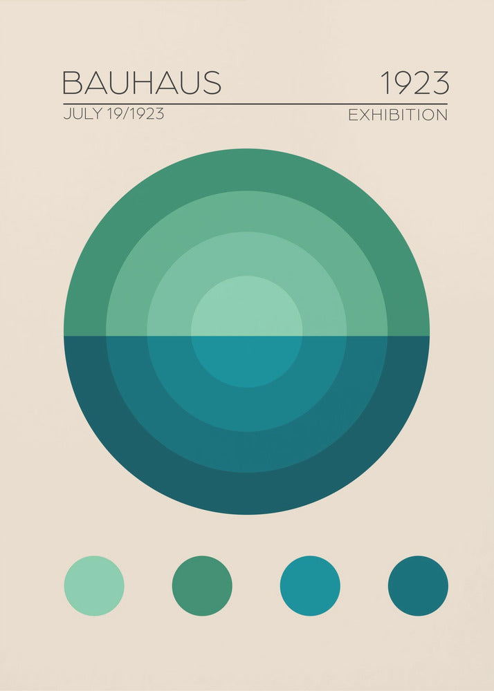 Bauhaus Mavi Daire - Poster / Art Print