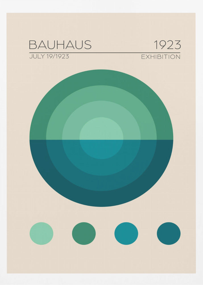Bauhaus Mavi Daire - Poster / Art Print
