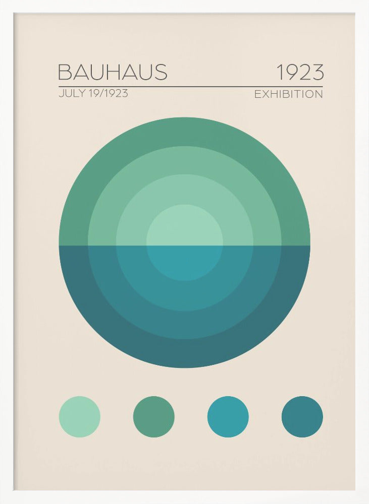 Bauhaus Mavi Daire - Poster / Art Print
