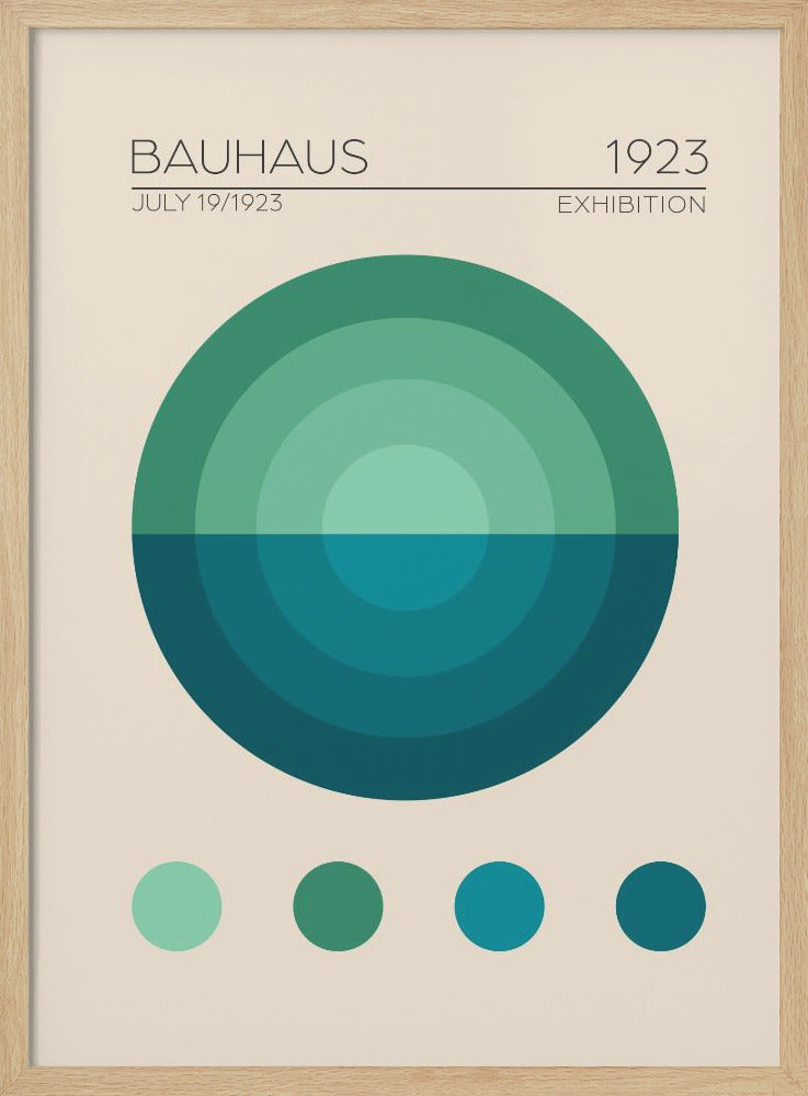 Bauhaus Mavi Daire - Poster / Art Print