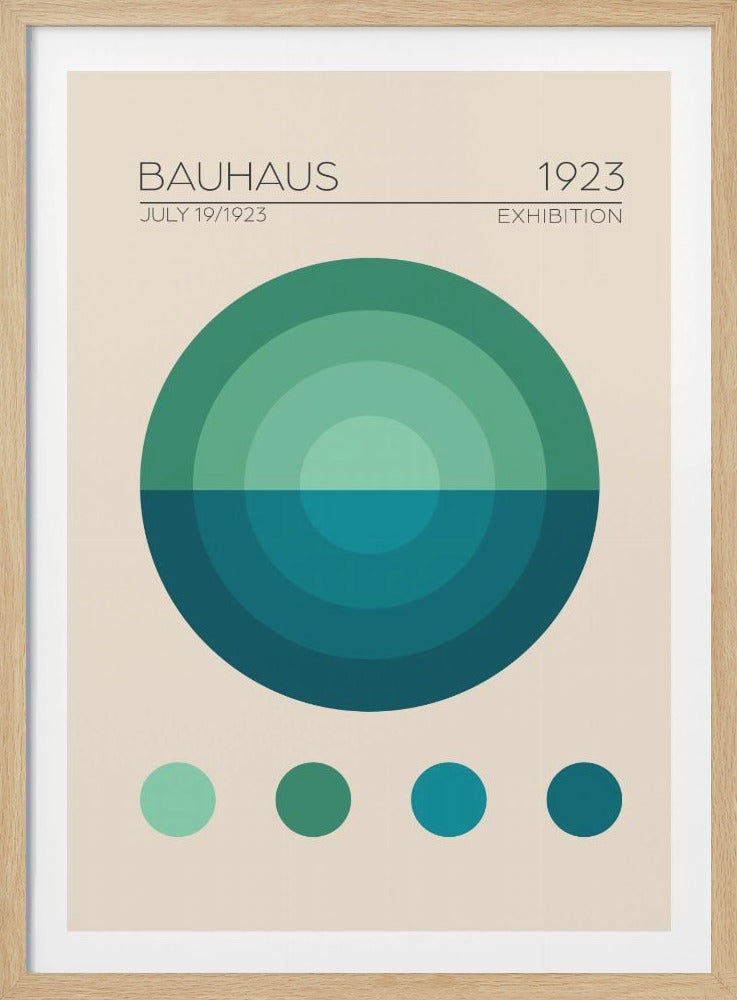 Bauhaus Mavi Daire - Poster / Art Print