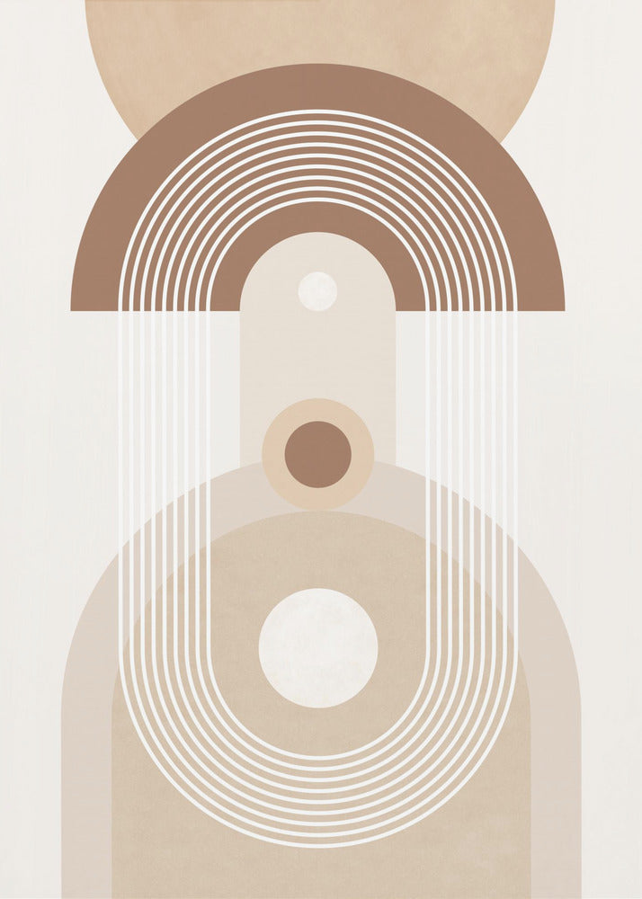 Beige Mid Century Poster No.3 - Poster / Art Print