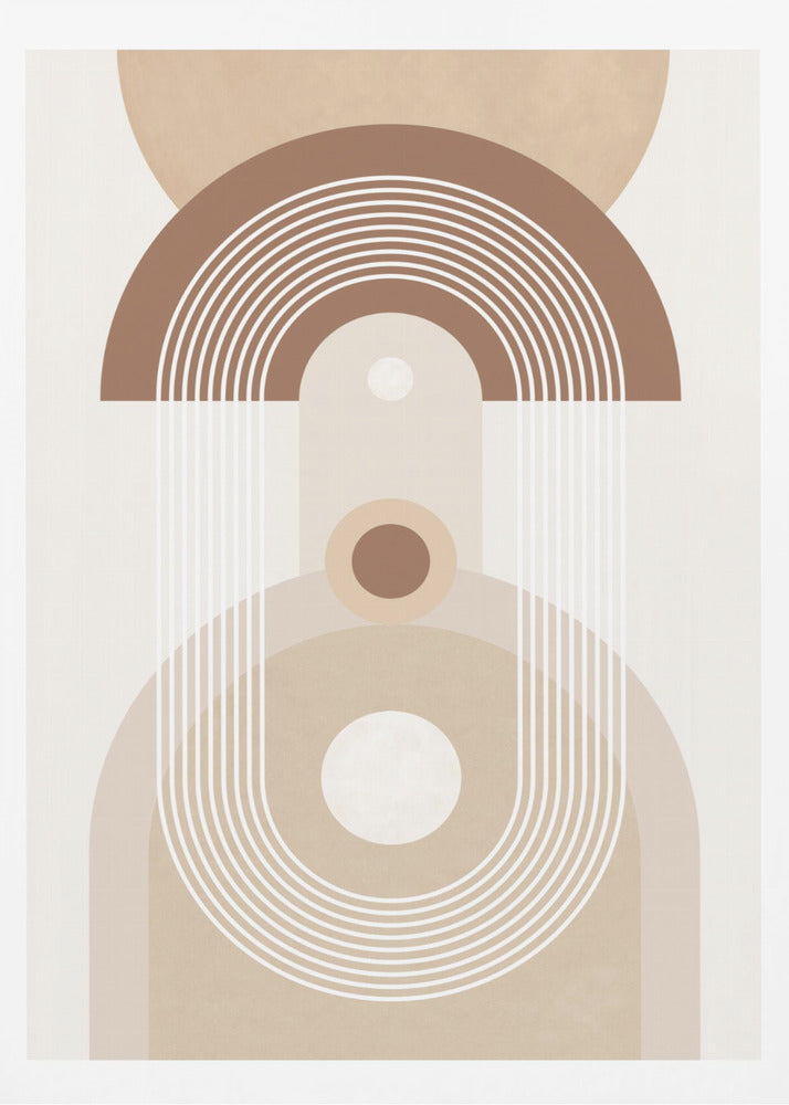 Beige Mid Century Poster No.3 - Poster / Art Print