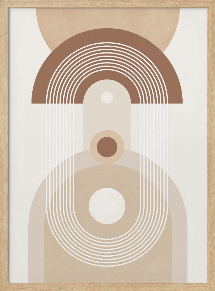 Beige Mid Century Poster No.3 - Poster / Art Print