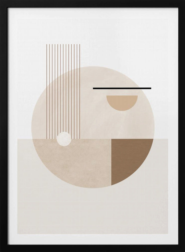 Neutral Semicircles Poster No.2 - Poster / Art Print