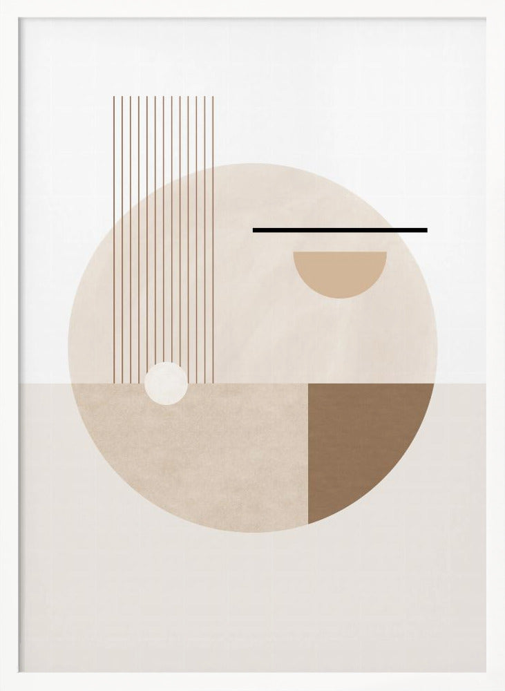 Neutral Semicircles Poster No.2 - Poster / Art Print