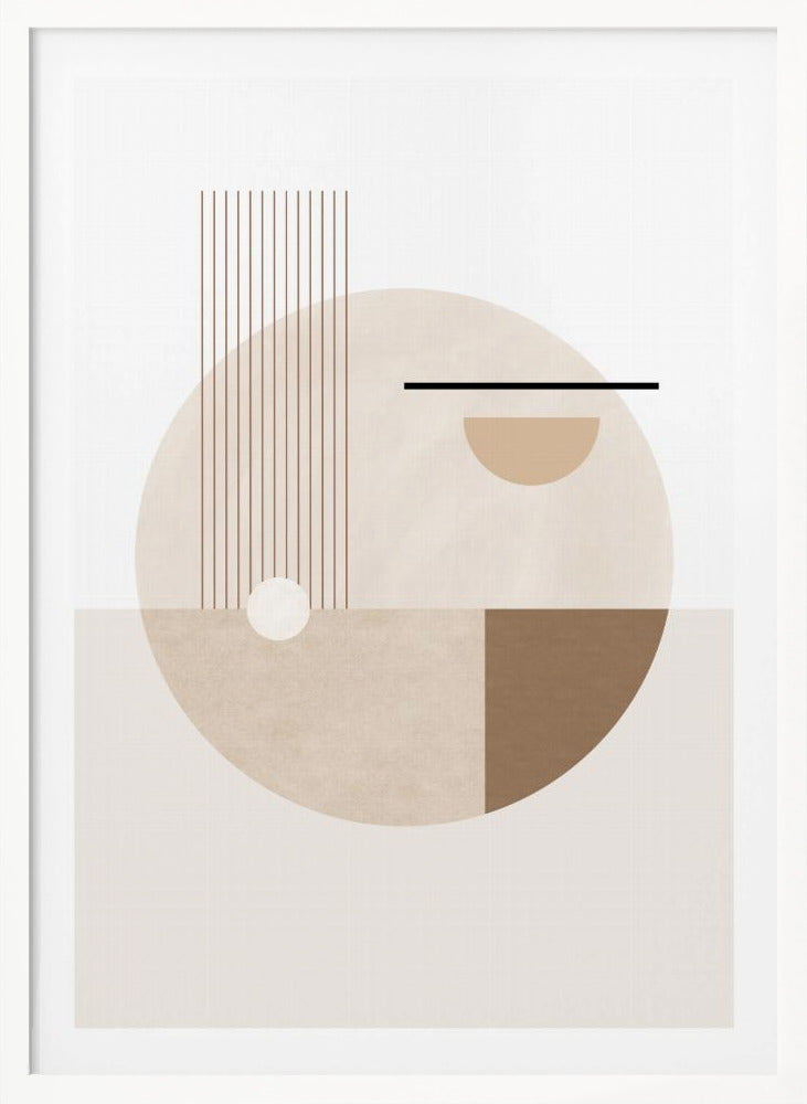 Neutral Semicircles Poster No.2 - Poster / Art Print
