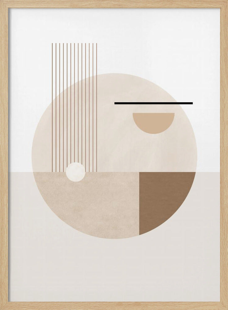 Neutral Semicircles Poster No.2 - Poster / Art Print