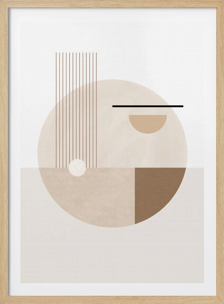 Neutral Semicircles Poster No.2 - Poster / Art Print