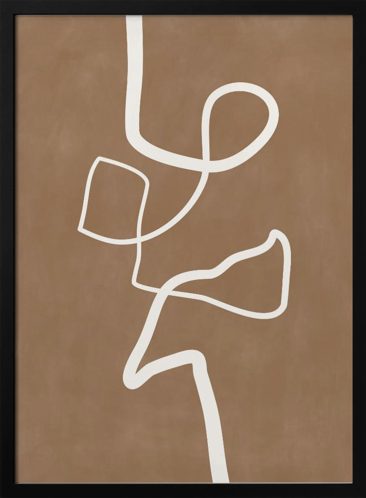 Brown Single Line Artwork - Poster / Art Print