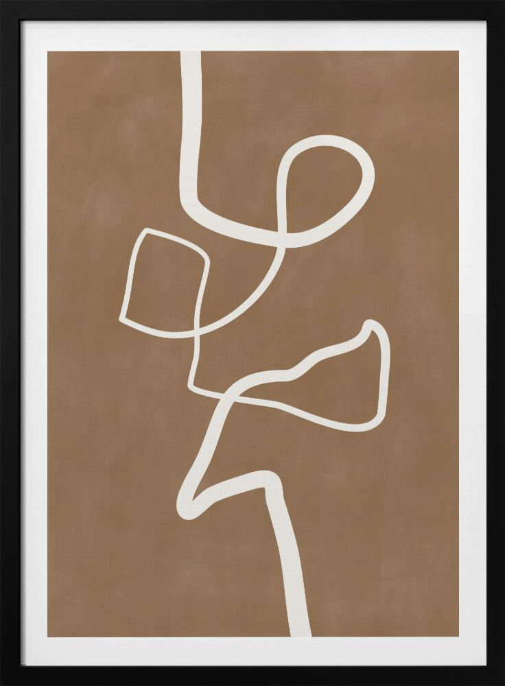 Brown Single Line Artwork - Poster / Art Print