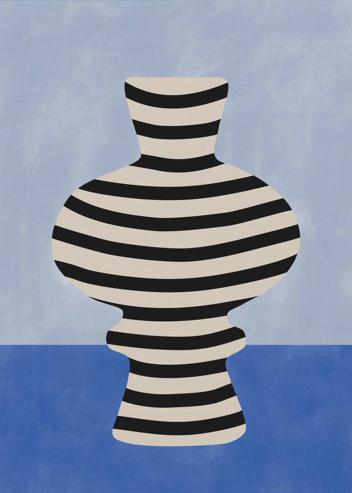 Striped Vase Illusion - Poster / Art Print