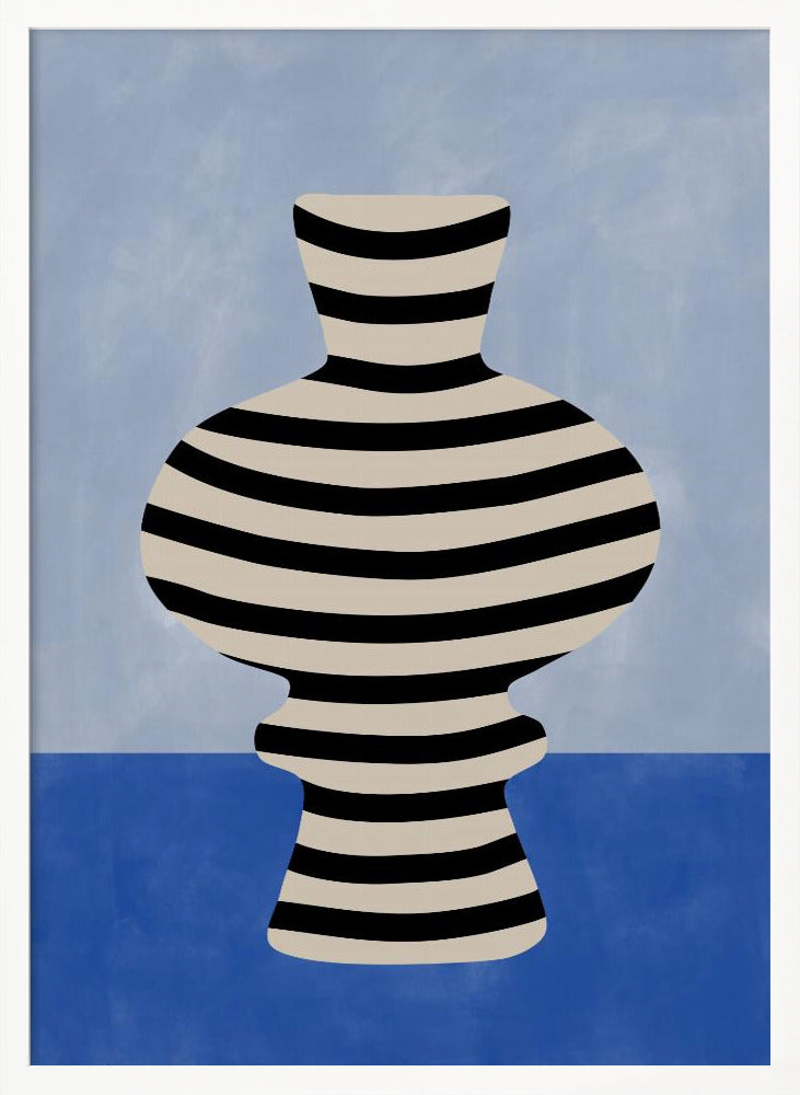 Striped Vase Illusion - Poster / Art Print