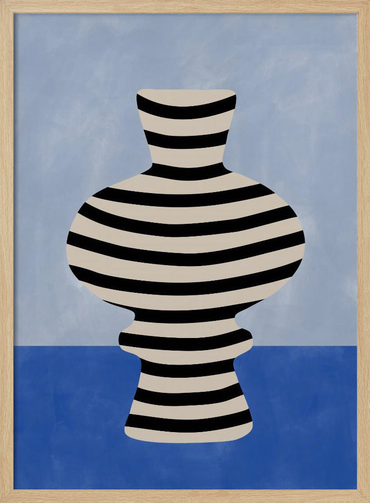Striped Vase Illusion - Poster / Art Print