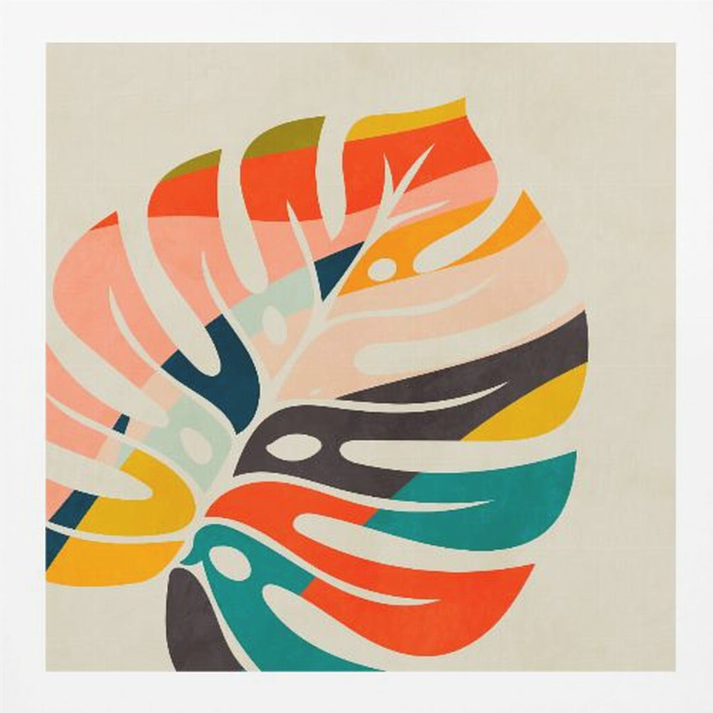 Monstera Leave colorful - Poster / Art Print