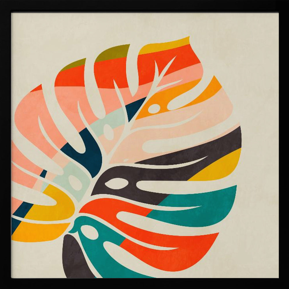 Monstera Leave colorful - Poster / Art Print