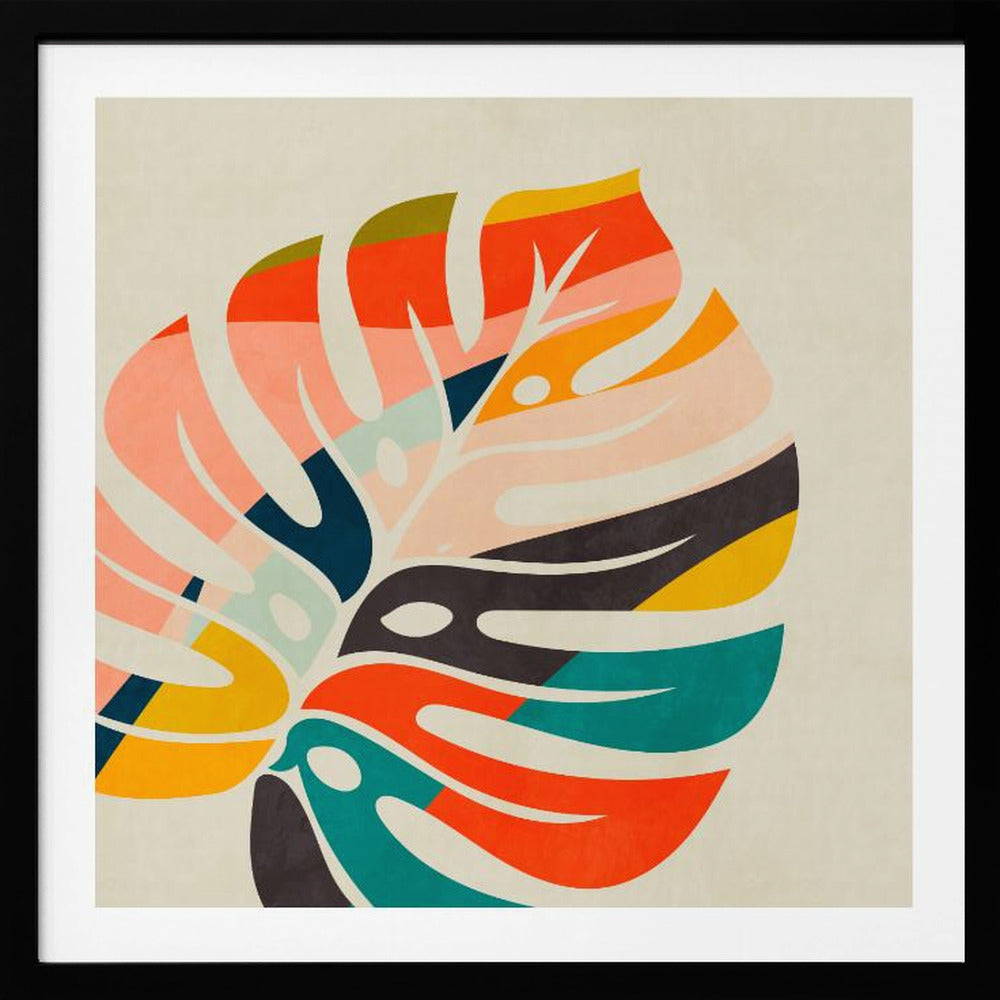 Monstera Leave colorful - Poster / Art Print