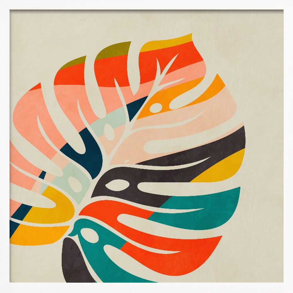 Monstera Leave colorful - Poster / Art Print