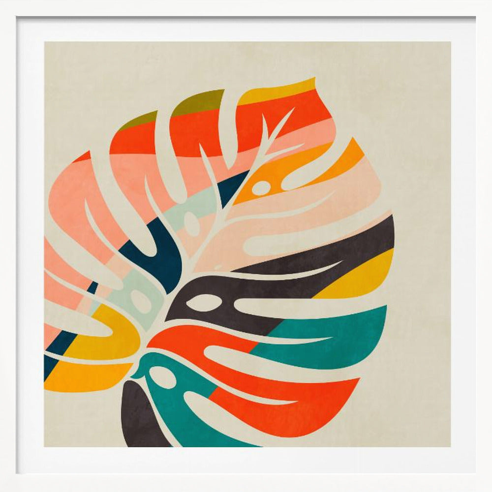 Monstera Leave colorful - Poster / Art Print