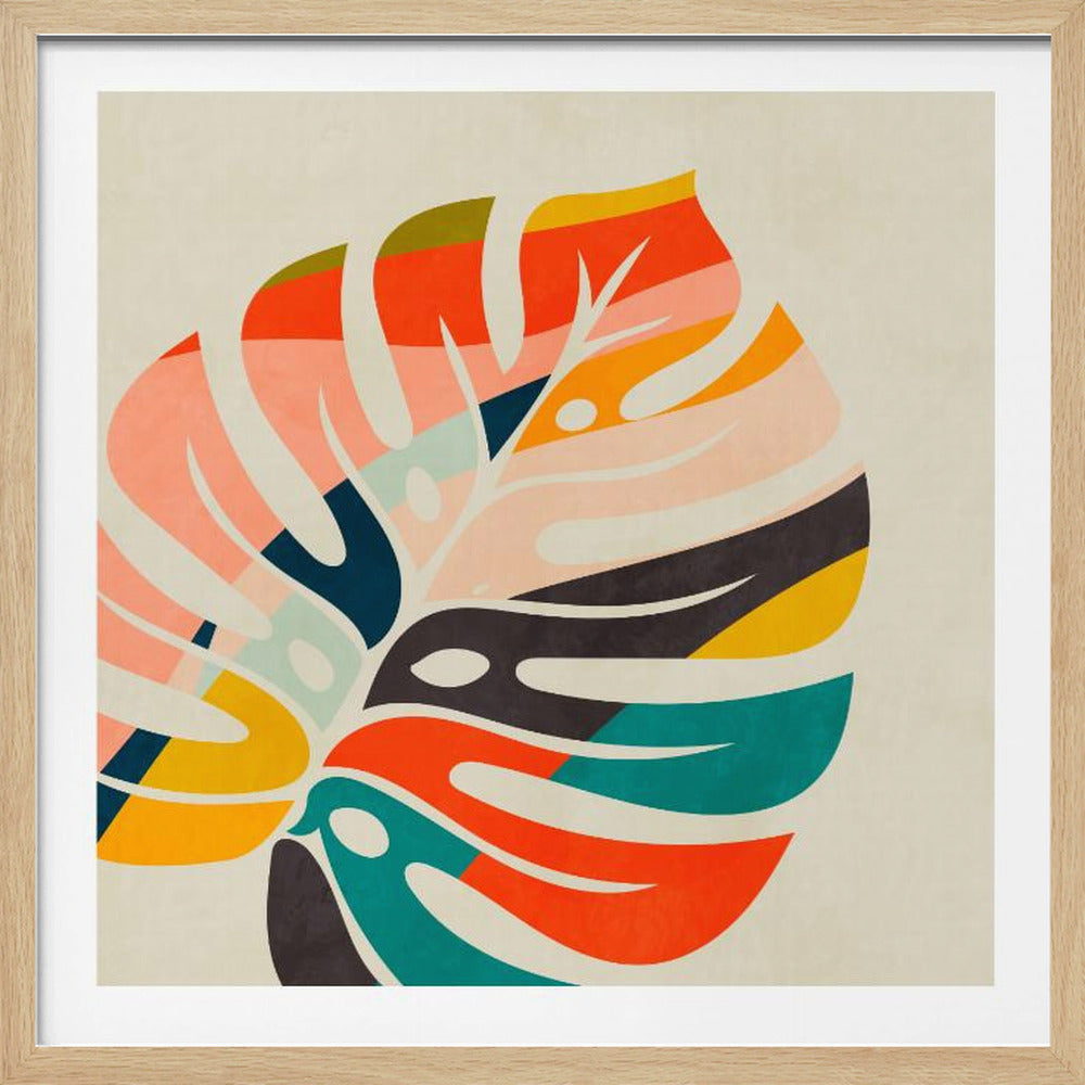 Monstera Leave colorful - Poster / Art Print