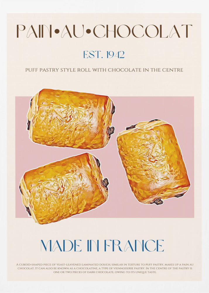 Pain Au Chocolat Print - Poster / Art Print