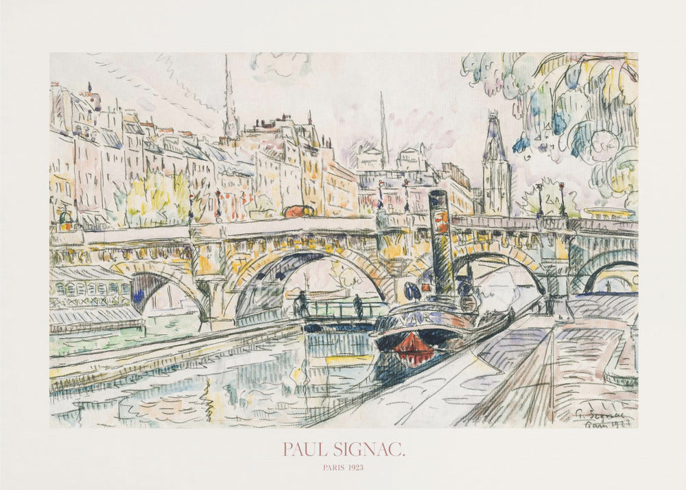 Tugboat At the Pont Neuf, Paris 1923 Poster - Poster / Art Print