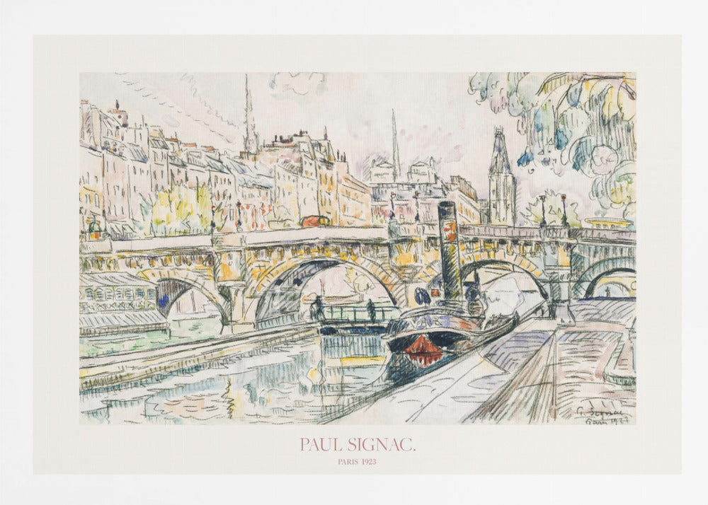 Tugboat At the Pont Neuf, Paris 1923 Poster - Poster / Art Print