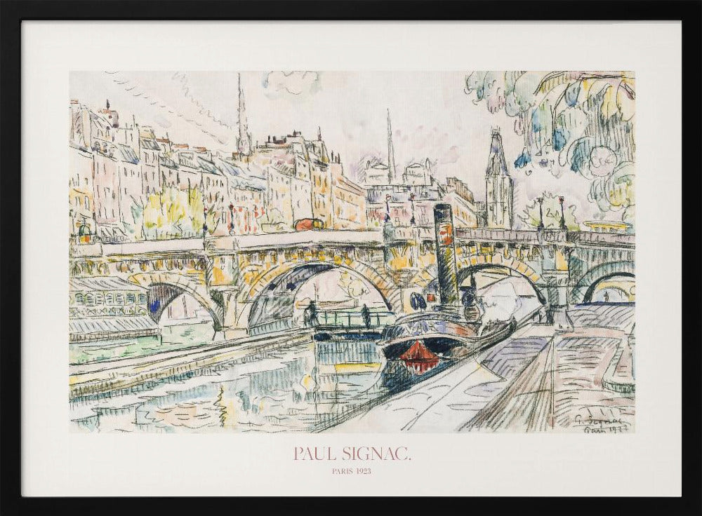 Tugboat At the Pont Neuf, Paris 1923 Poster - Poster / Art Print