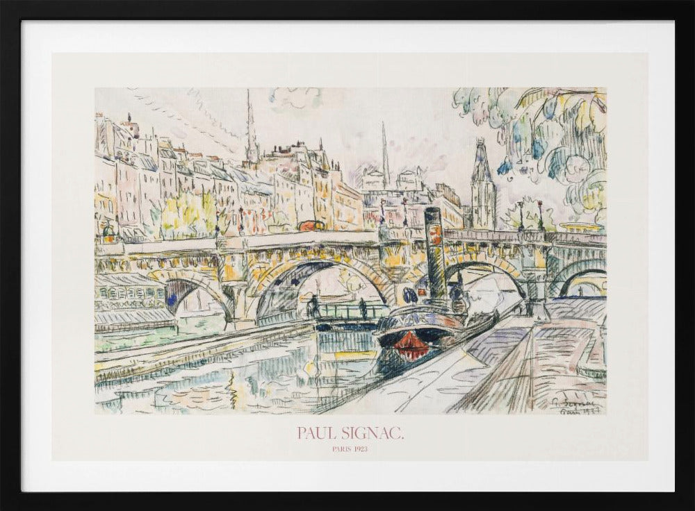 Tugboat At the Pont Neuf, Paris 1923 Poster - Poster / Art Print