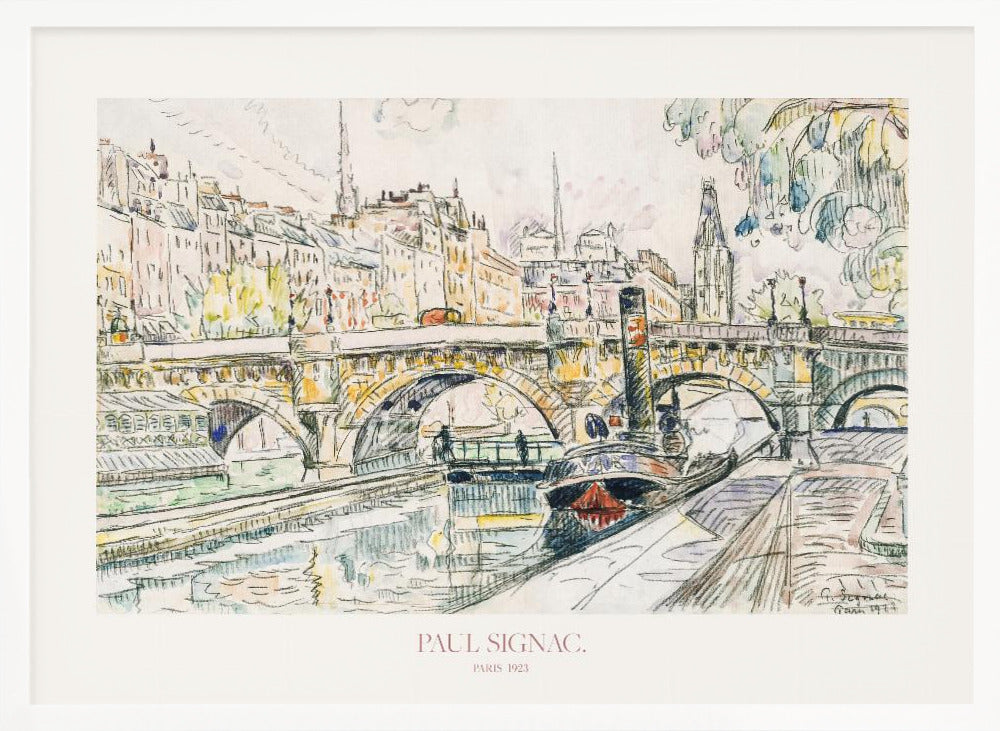 Tugboat At the Pont Neuf, Paris 1923 Poster - Poster / Art Print