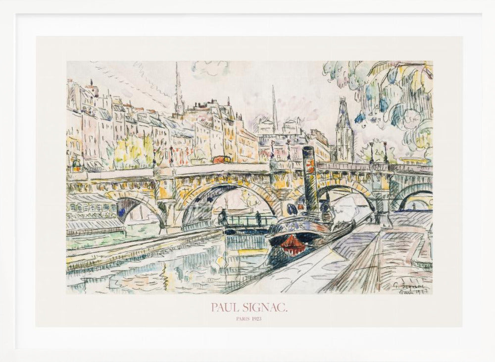 Tugboat At the Pont Neuf, Paris 1923 Poster - Poster / Art Print