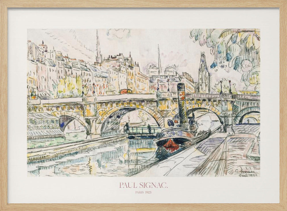 Tugboat At the Pont Neuf, Paris 1923 Poster - Poster / Art Print