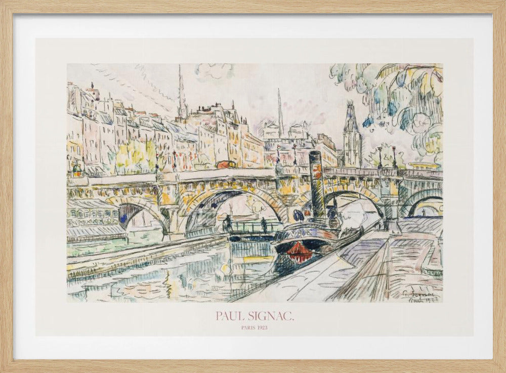 Tugboat At the Pont Neuf, Paris 1923 Poster - Poster / Art Print